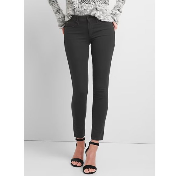 Gap Super Slimming Real Skinny 33 / 16 Matte Black faded jeans - Picture 1 of 10